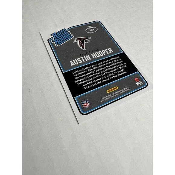 2016 Donruss Rated Rookie Austin Hooper Rookie Card RC Atlanta Falcons #352 - Picture 5 of 6